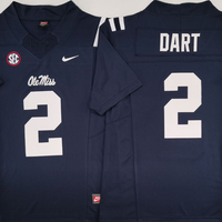 Jaxson Dart Ole Miss Rebels Navy Jersey