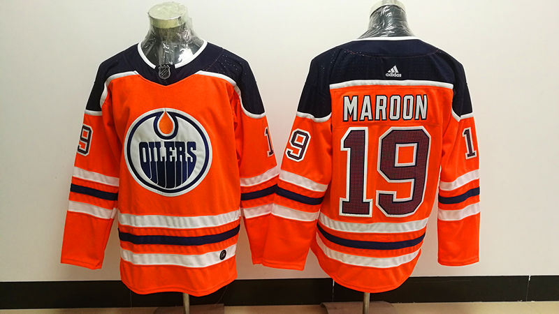 Men's Edmonton Oilers Pat Maroon #19 Orange Breakaway Player Jersey1