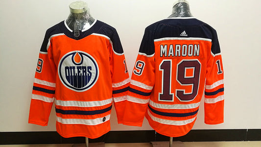 Men's Edmonton Oilers Pat Maroon #19 Orange Breakaway Player Jersey1