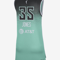 Men's New York Liberty Jonquel Jones #35 Mint Explorer Edition Player Jersey