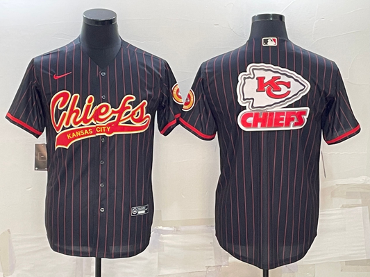Men's Kansas City Chiefs Black Game Player Jersey1