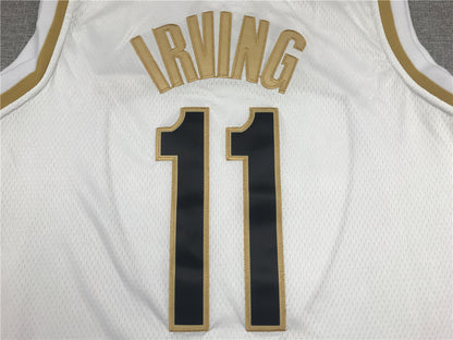 Men's Brooklyn Nets Kyrie Irving #11 White Swingman Player Jersey1