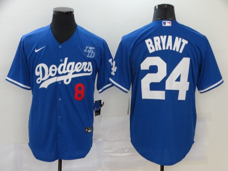 Kris Bryant #8-24 Los Angeles Dodgers Blue Replica Baseball Jersey - JerseysFreak