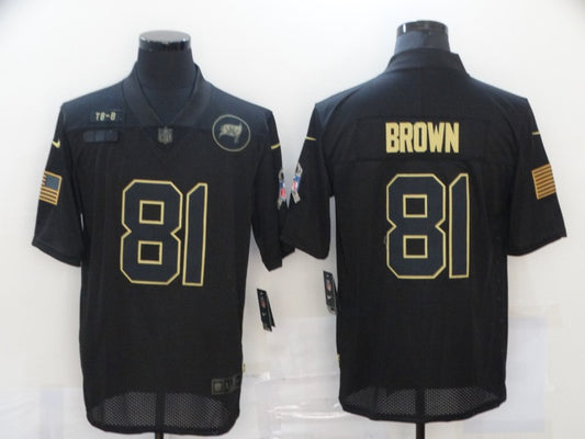 Men's Tampa Bay Buccaneers Antonio Brown #81 Black Game Jersey1