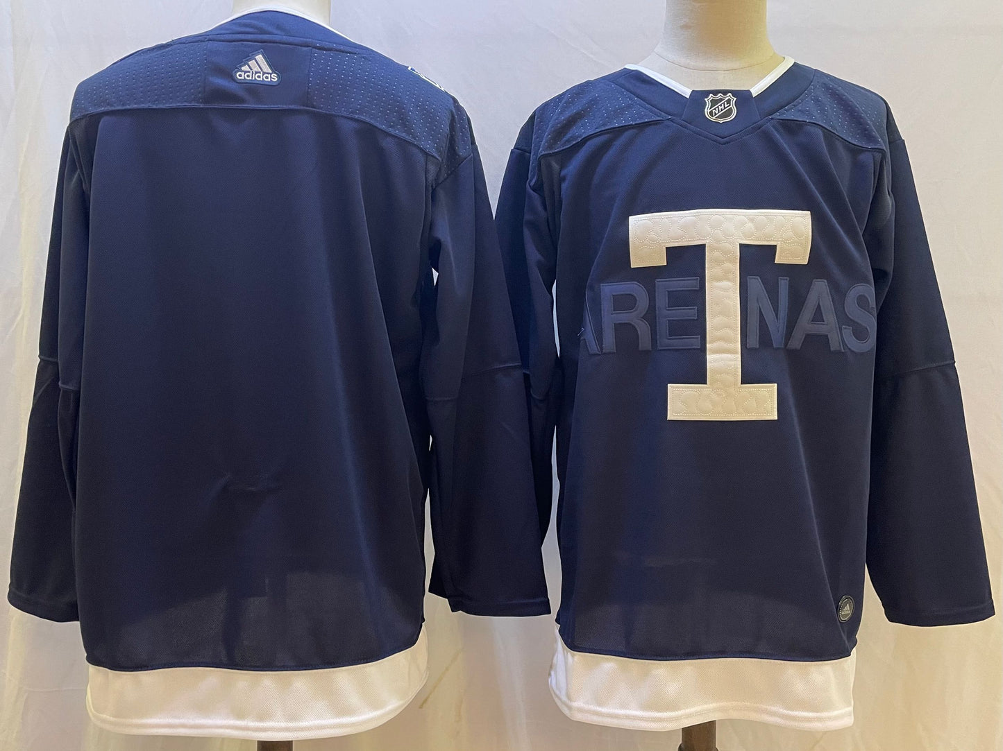 Men's Toronto Maple Leafs Blue Blank Player Game Jersey1