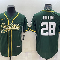 Men's Green Bay Packers AJ Dillon #28 Green Game Jersey1 Joint Edition