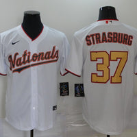 Men's Washington Nationals Stephen Strasburg #37 White Fashion Stitched Jersey1