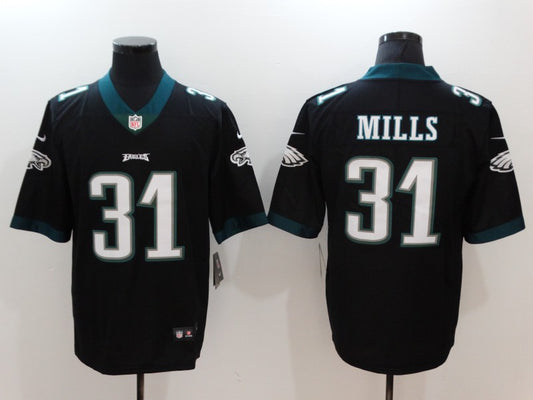 Men's Philadelphia Eagles Jalen Mills #31 Black Game Jersey1