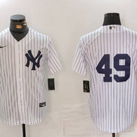 Men's New York Yankees Ron Guidry #49 White Limited Player Jersey1