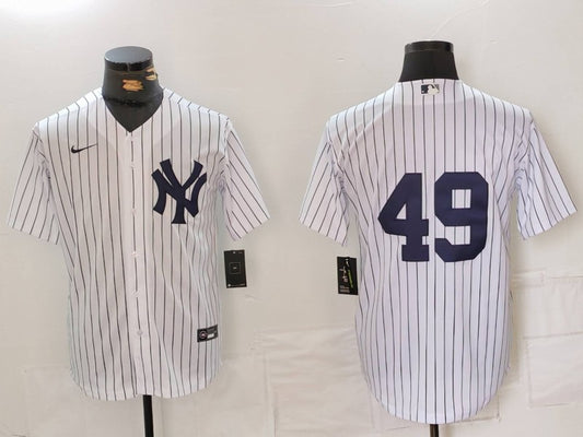 Men's New York Yankees Ron Guidry #49 White Limited Player Jersey1