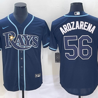 Men's Tampa Bay Rays Randy Arozarena #56 Navy Replica Player Jersey1