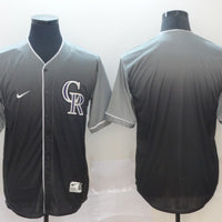 Men's Colorado Rockies Grey Gradient Replica Blank Jersey1