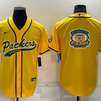 Men's Green Bay Packers Yellow Game Jersey1