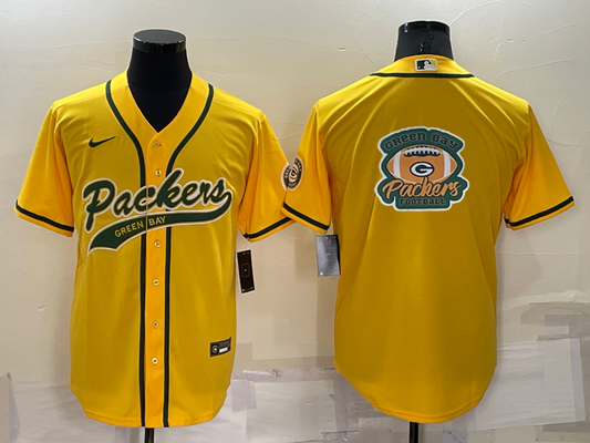 Men's Green Bay Packers Yellow Game Jersey1