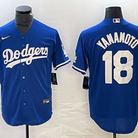 Men's Los Angeles Dodgers Yoshinobu Yamamoto #18 Royal Replica Player Jersey1