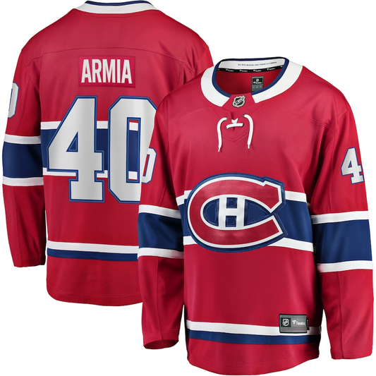 Men's Montreal Canadiens Joel Armia #40 Red Player Game Jersey1