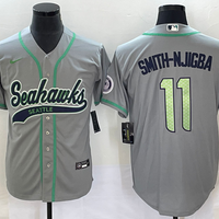 Men's Seattle Seahawks Jaxon Smith-Njigba #11 Gray Game Jersey Joint Edition