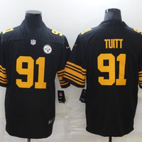 Men's Pittsburgh Steelers Stephon Tuitt #91 Black Alternate Legend Jersey1