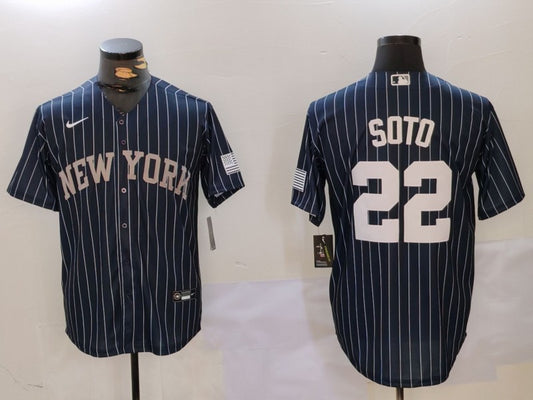 Men's New York Yankees Juan Soto #22 Navy Player Jersey1