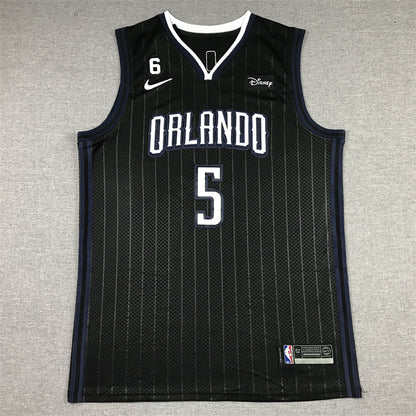 Men's Orlando Magic Paolo Banchero #5 Black 2022/23 Swingman Jersey1 - City Edition