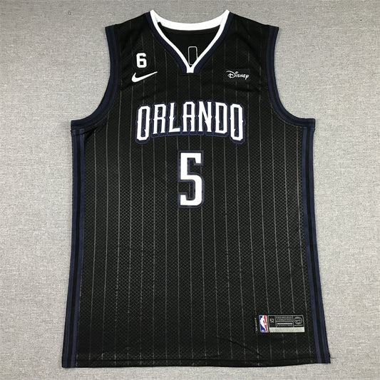 Men's Orlando Magic Paolo Banchero #5 Black 2022/23 Swingman Jersey1 - City Edition