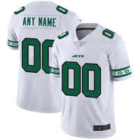 Custom1 New York Jets White Team Logo Vapor Limited Jersey1 American Stitched Jersey1 Football Jerseys