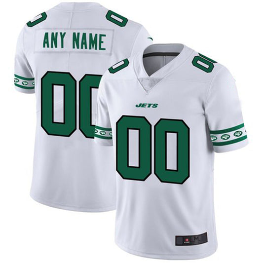 Custom1 New York Jets White Team Logo Vapor Limited Jersey1 American Stitched Jersey1 Football Jerseys