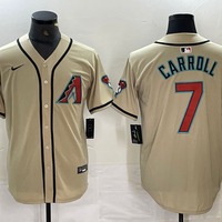 Men's Arizona Diamondbacks Corbin Carroll #7 Cream Limited Player Jersey1