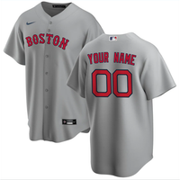 Men's Boston Red Sox Gray Replica Custom Jersey1