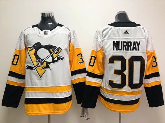 Men's Pittsburgh Penguins Matt Murray #30 White Player Game Jersey1
