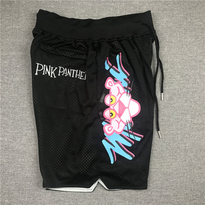 Men's Miami Heat Pink Panther Black Basketball Shorts1