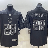 Jonathan Taylor #28 Indianapolis Colts Black RFLCTV Limited Jersey - JerseysFreak