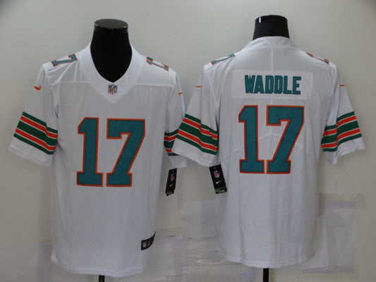 Men's Miami Dolphins Jaylen Waddle #17 White Game Player Jersey1