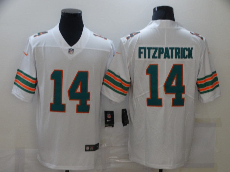 Men's Miami Dolphins Ryan Fitzpatrick #14 White Game Player Jersey1