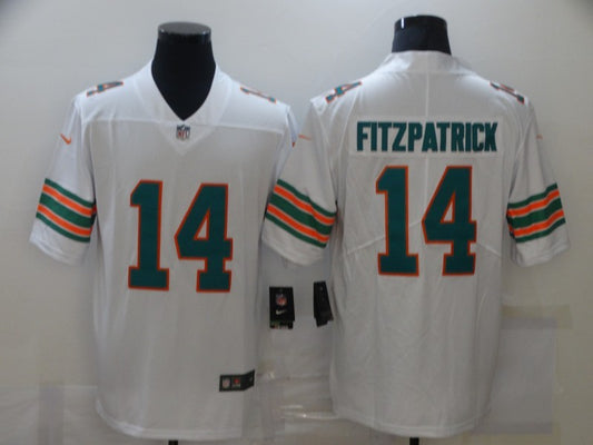 Men's Miami Dolphins Ryan Fitzpatrick #14 White Game Player Jersey1