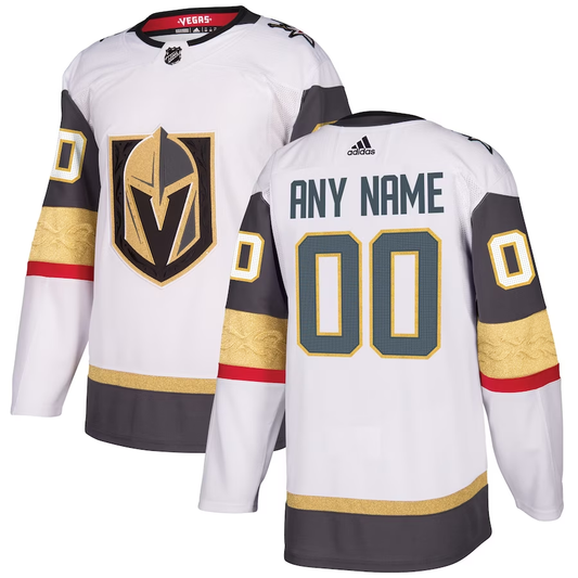 Men's Vegas Golden Knights White Away Authentic Custom Jersey1