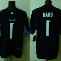 Men's Tennessee Titans Cameron Ward #1 Navy Player Jersey