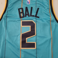 Men's Charlotte Hornets LaMelo Ball Green 2020-21 swingman jersey1