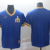 Men's Seattle Mariners Blue Replica Blank Jersey1
