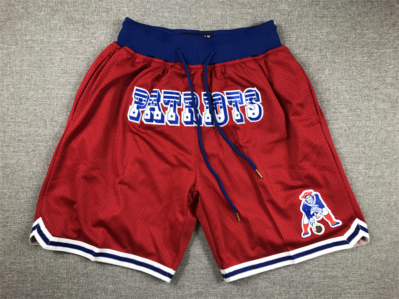 Men's New England Patriots Red Pocket Shorts1