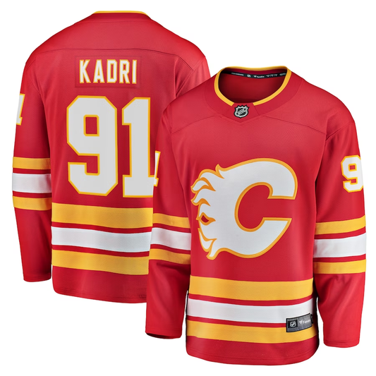 Men's Calgary Flames Nazem Kadri #91 Red Home Breakaway Player Jersey1