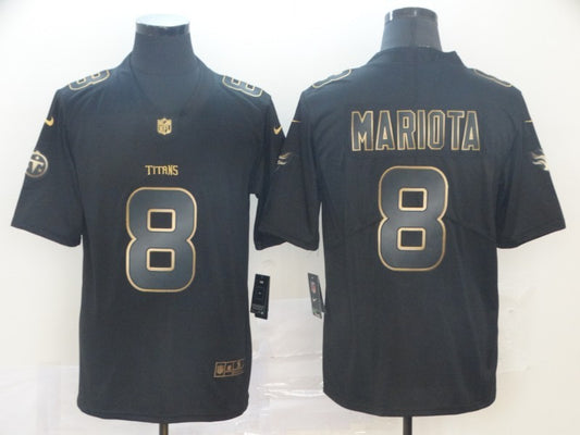 Men's Tennessee Titans Marcus Mariota #8 Black Game Player Jersey1