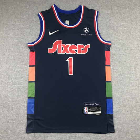 Men's Philadelphia 76ers James Harden Navy 2021/22 Swingman Jersey1 City Edition