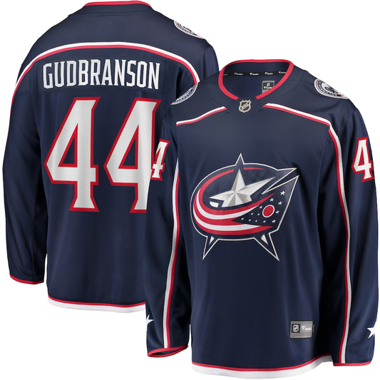 Men's Columbus Blue Jackets Erik Gudbranson #44 Navy Home Breakaway Player Jersey1