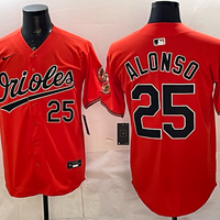 Men's Baltimore Orioles Pete Alonso #25 Orange 2nd Alternate Limited Player Jersey