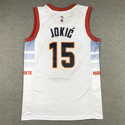 Men's Denver Nuggets Nikola Jokic #15 Silver 2022/23 Swingman Jersey1 - City Edition