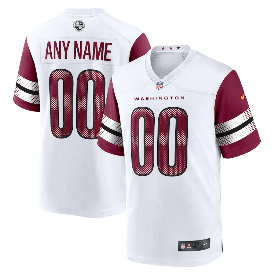 Washington Commanders White Custom Jersey