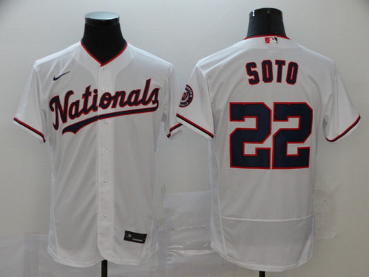 Men's Washington Nationals Juan Soto #22 White Alternate Game Jersey1