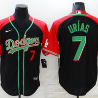 Men's Los Angeles Dodgers Julio Urias #7 Black Alternate Game Jersey1