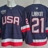 Men's United States 2025 4 Nations Face-Off Dylan Larkin #21 Navy Player Jersey